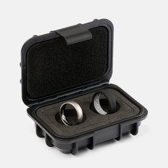 6mm Rounded Ring Set - Stonewashed Titanium