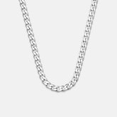 5mm Curb Chain - Platinum - 22"