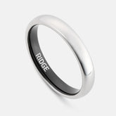 4mm Rounded Ring Set - Platinum