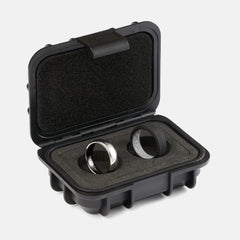 6mm Rounded Ring Set - Platinum