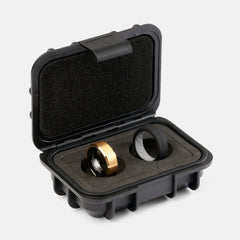 8mm Beveled Ring Set - 24K Gold
