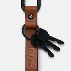 Ridge Keychain - Tobacco Brown Leather