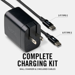 Wall Charger Set - 45W - Matte Black