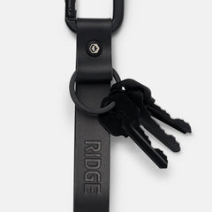 Ridge Keychain - Midnight Black Leather
