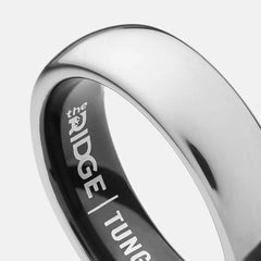 6mm Rounded Ring Set - Platinum
