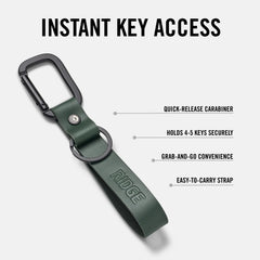 Ridge Keychain - Midnight Black Leather