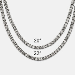5mm Curb Chain - Titanium - 20"