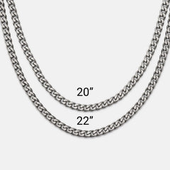 5mm Curb Chain - Titanium - 22"