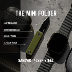 Mini Folder - Matte Olive