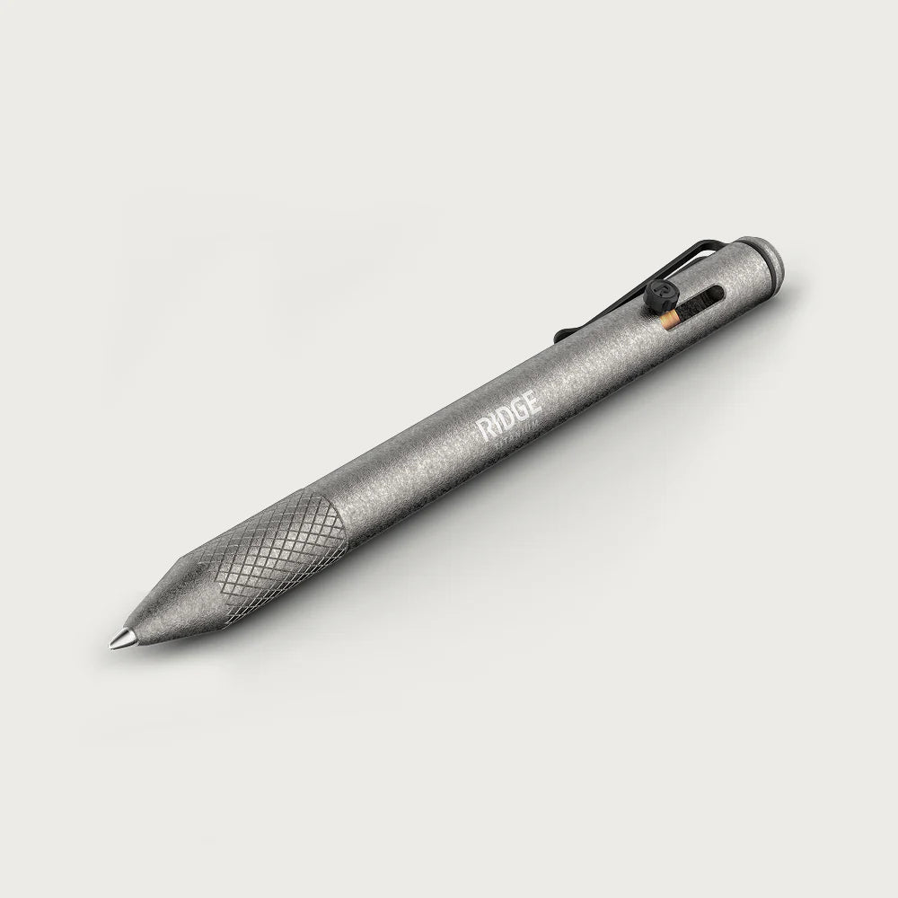 Ridge Bolt Action Pen - Stonewashed Titanium