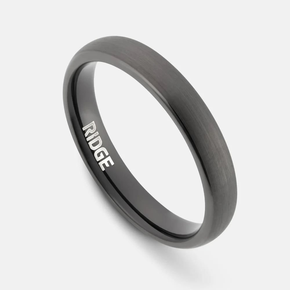 4mm Rounded Ring Set - Gunmetal