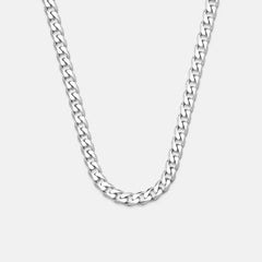 5mm Curb Chain - Platinum - 22"