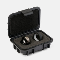 8mm Beveled Ring Set - Gunmetal