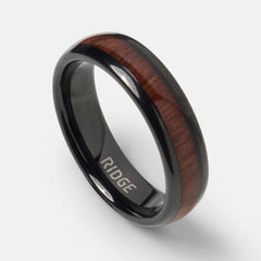 6mm Rounded Ring Set - Mopane Wood