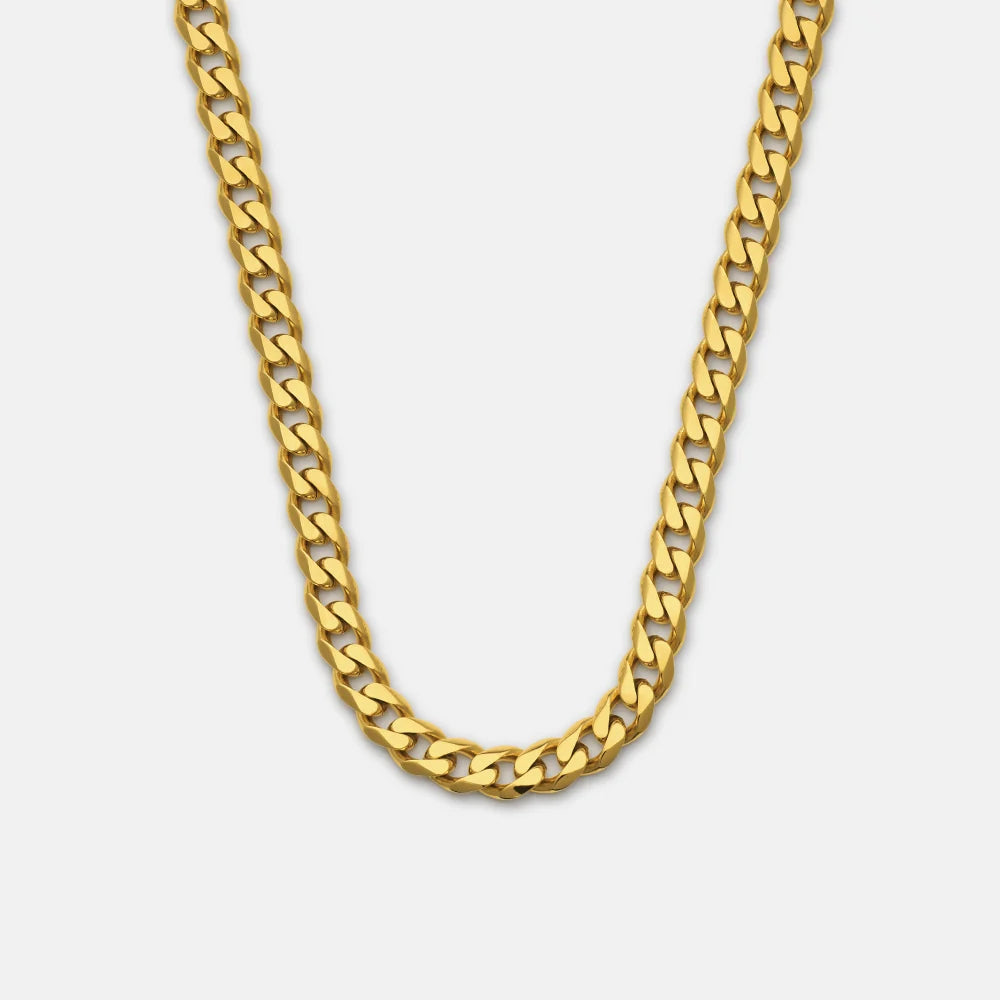 5mm Curb Chain - 18K Gold - 22"