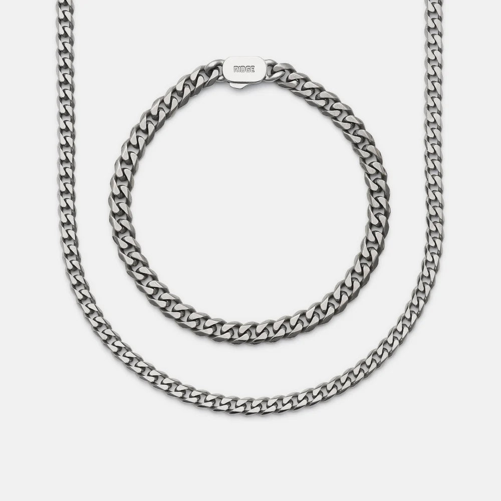 Curb Chain Kit - Titanium - Medium