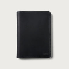 Passport Wallet - Midnight Black Leather