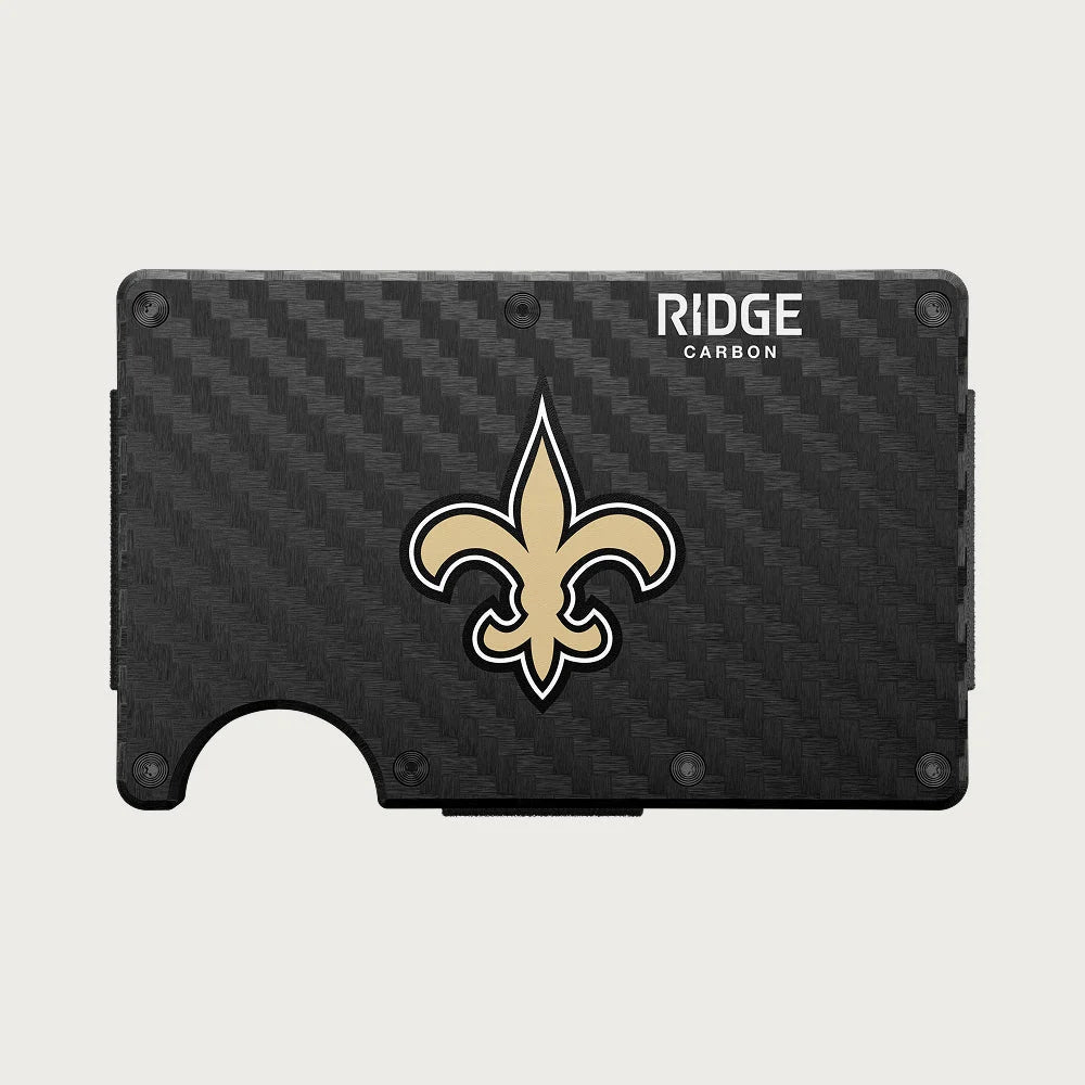 Ridge Wallet - New Orleans Saints - Carbon Fiber 3k
