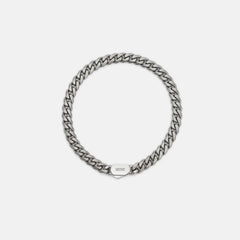 6mm Curb Bracelet - Titanium - Large