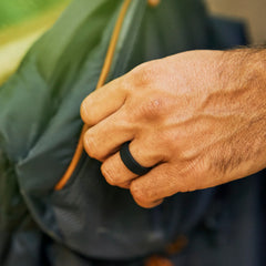 8mm Silicone Ring Set - Royal Black