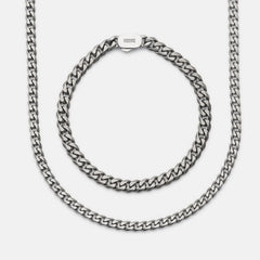 6mm Curb Bracelet - Titanium - Medium