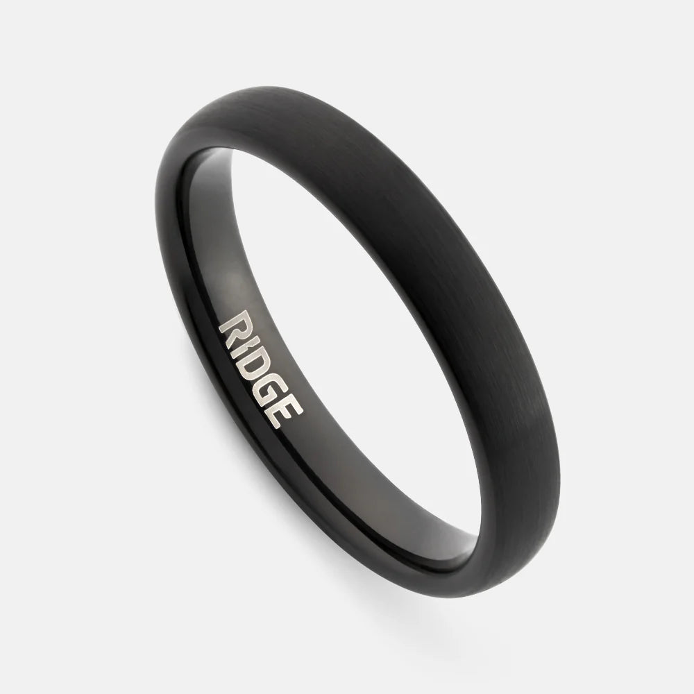 4mm Rounded Ring Set - Royal Black