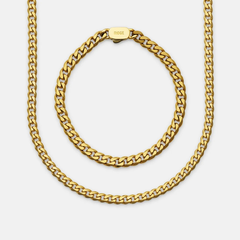 Curb Chain Kit - 18K Gold - Medium